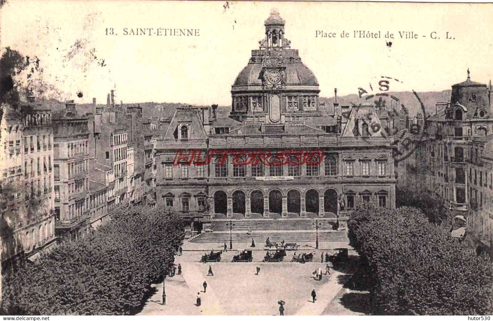 CPA SAINT ETIENNE - PLACE DE L'HOTEL DE VILLE - Saint Etienne