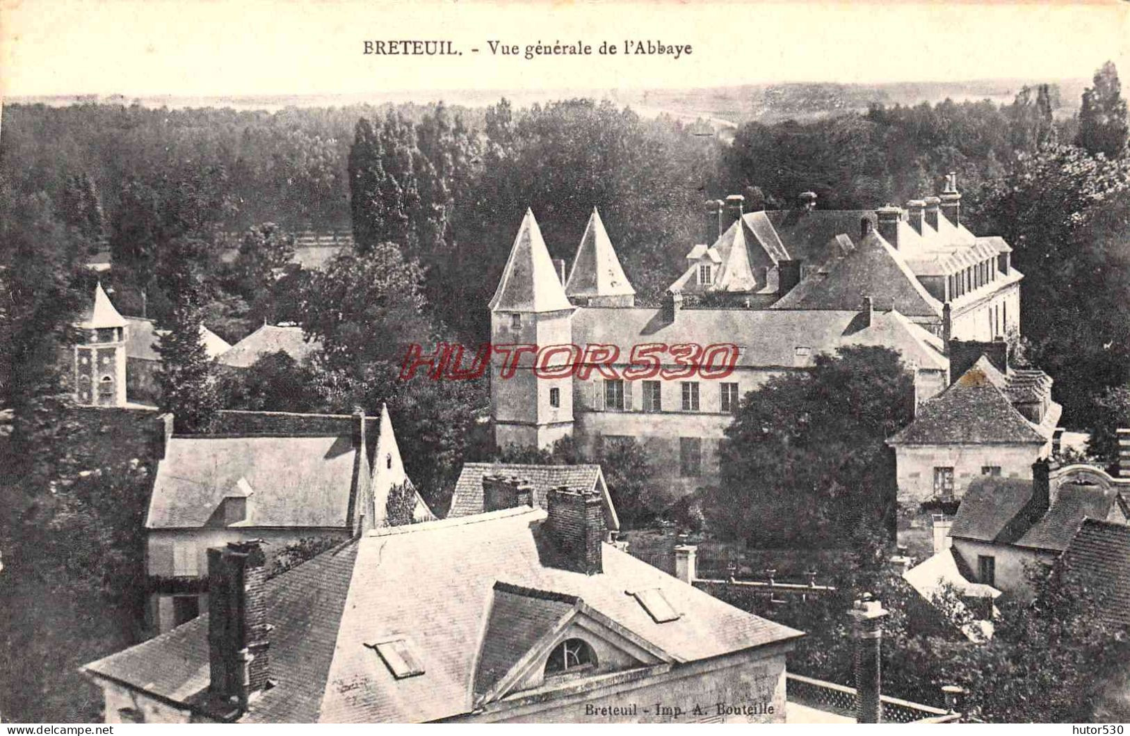 CPA BRETEUIL - VUE GENERALE DE L'ABBAYE - Breteuil