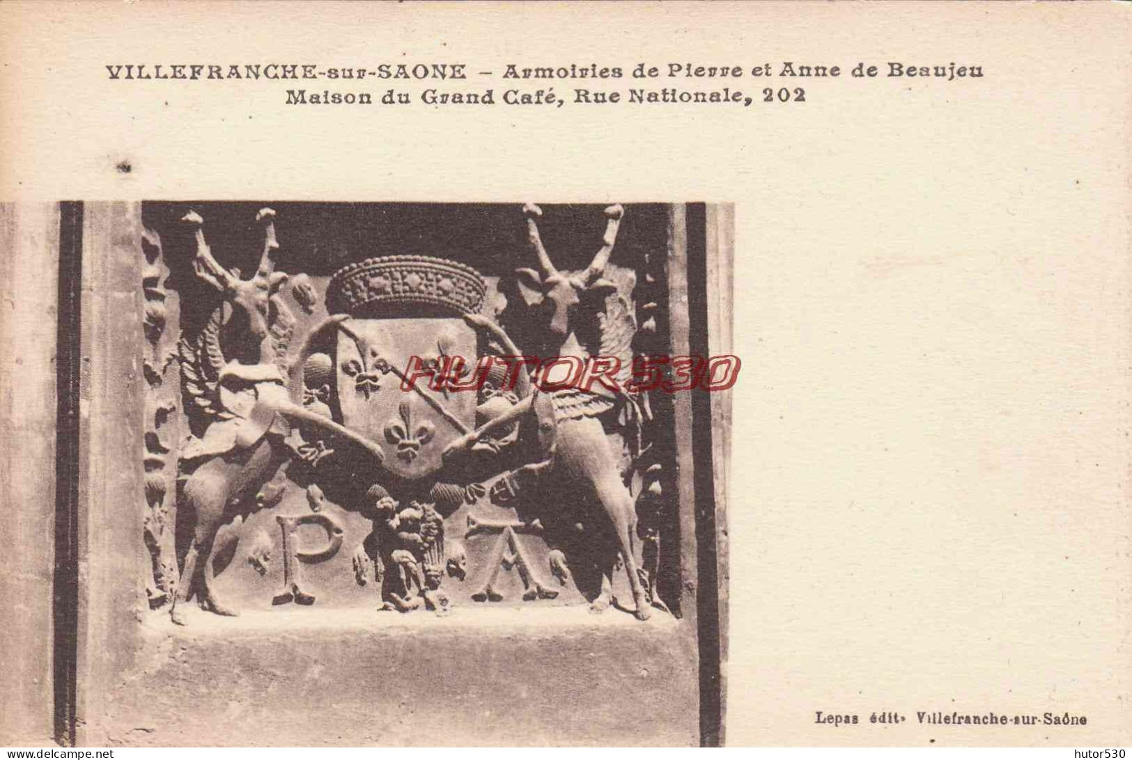 CPA VILLEFRANCHE SUR SAONE - ARMOIRIES DE PIERRE  - Villefranche-sur-Saone