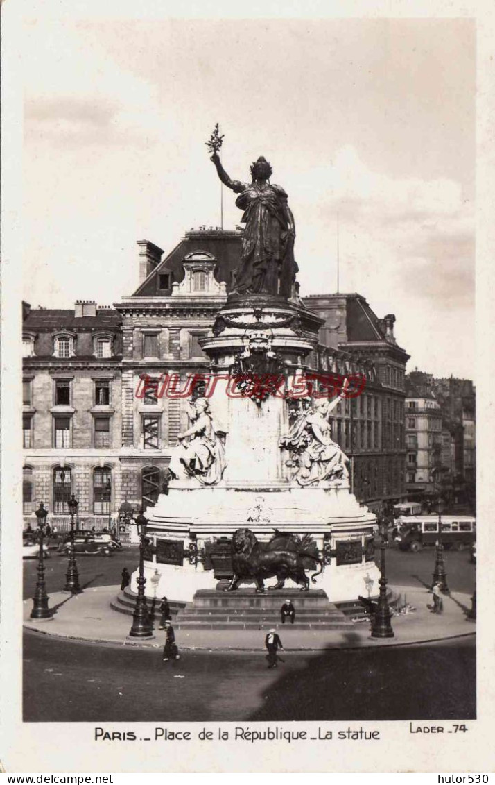 CPSM PARIS - PLACE DE LA REPUBLIQUE - Markten, Pleinen