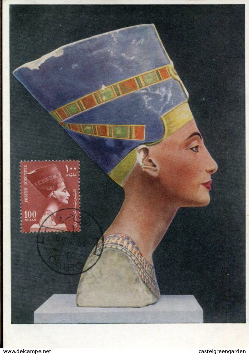 X0344 Egypt, Maximum 1954 Bust The Queen Nefertiti, Wife Of Echnaton - Lettres & Documents
