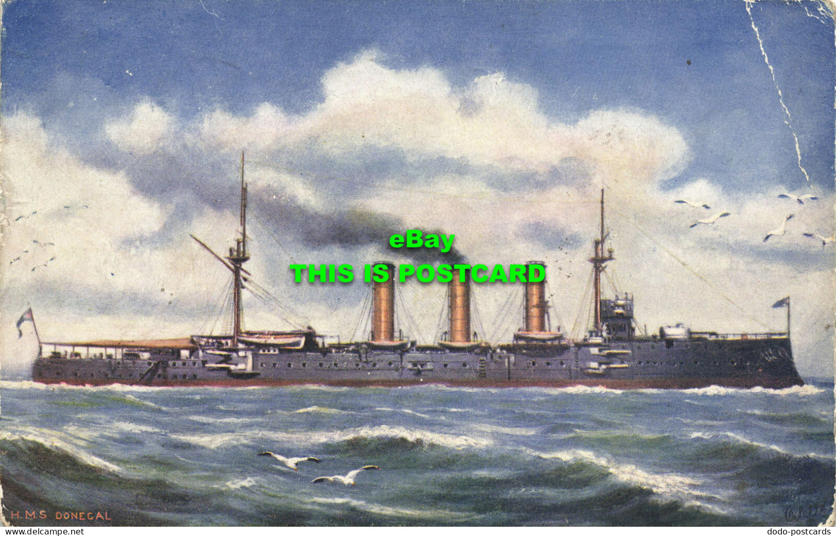 R596874 H. M. S. Donegal. Our Navy. Series III. Tuck. Oilette. No. 9109. 1916 - Mundo