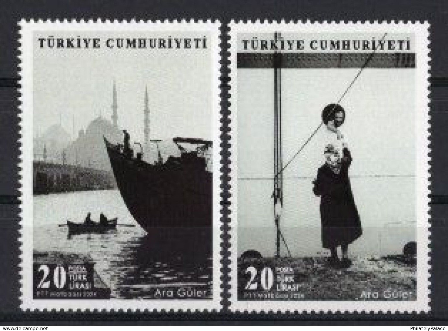 TURKEY 2024 Ara Güler, Photograph,Journalist,Ship,Boat,Husband,Wife, 2v Mint Set, MNH (**) - Ungebraucht