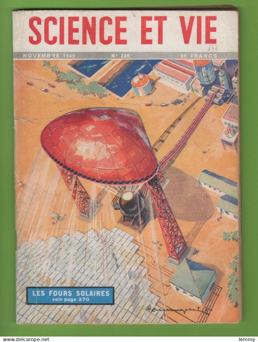 SCIENCE & VIE - N°386 - NOV. 1949 - Voir SOMMAIRE - FOURS SOLAIRES, PETROLE , ARAIGNEES VENIMEUSES, HELICOPTERE... - 1900 - 1949