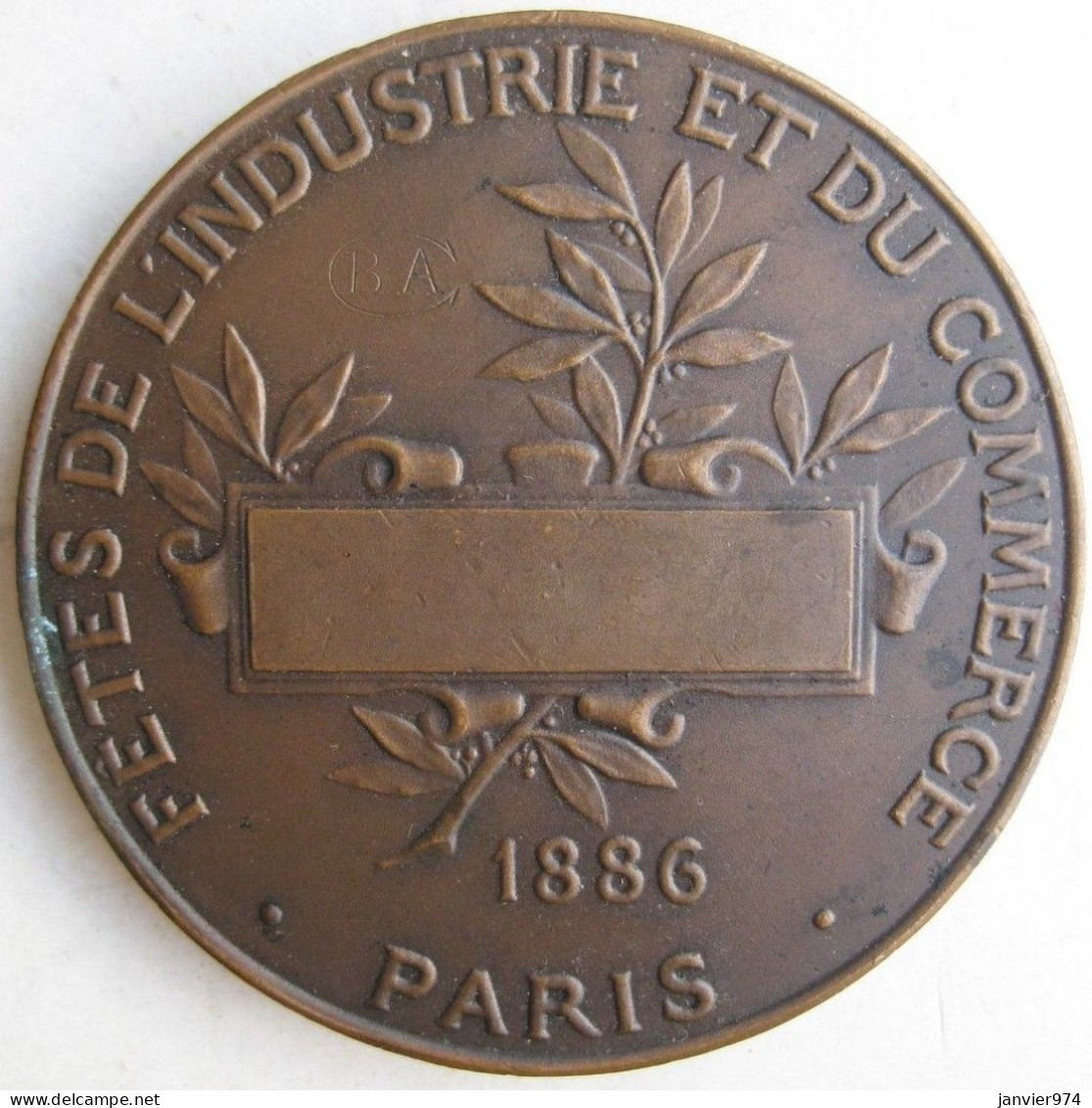 Prototype Définitif De La Médaille 1886 Paris , De La Face B , Par Daniel Dupuis. - Other & Unclassified