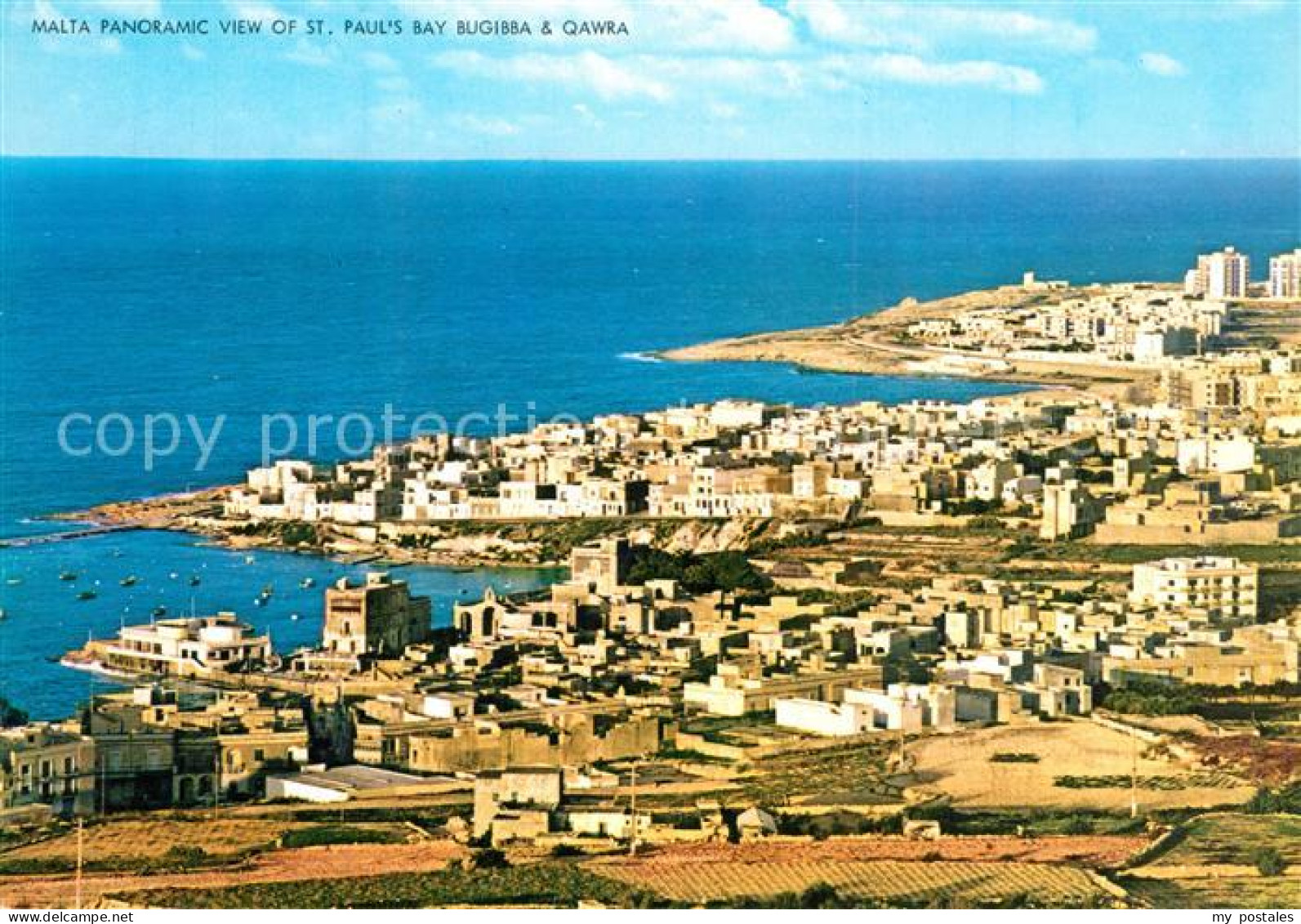 73606989 Saint Paul S Bay Fliegeraufnahme Bugibba And Qawra  - Malta