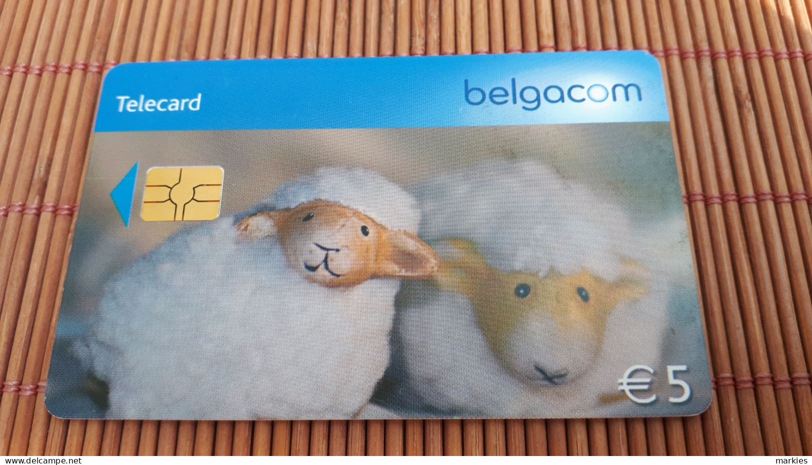 1 Phonecard Sheep Belgcaom Low Issue Rare - Mit Chip
