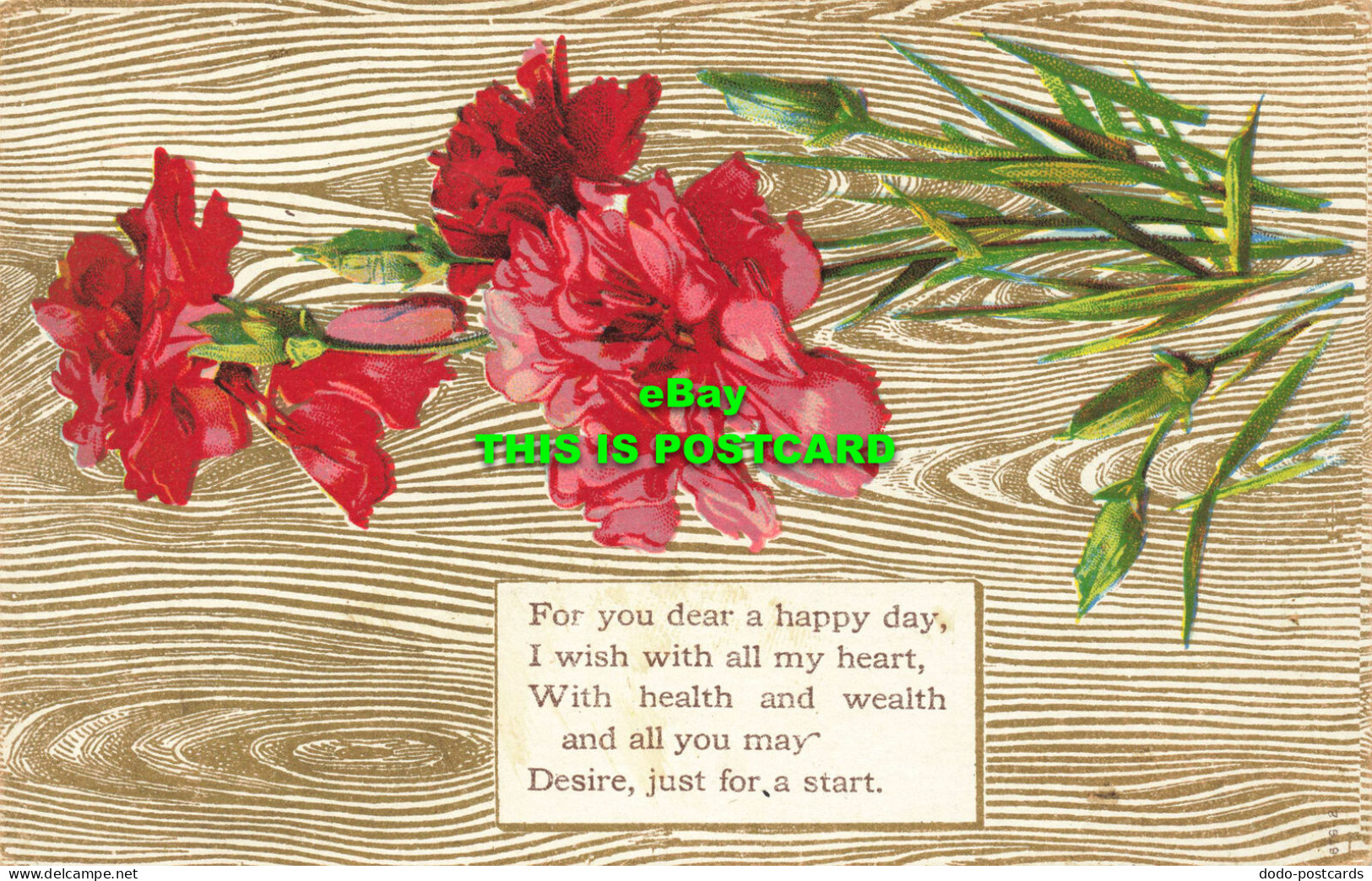 R596055 For You Dear A Happy Day I Wish With All My Heart. Greeting Card - Monde