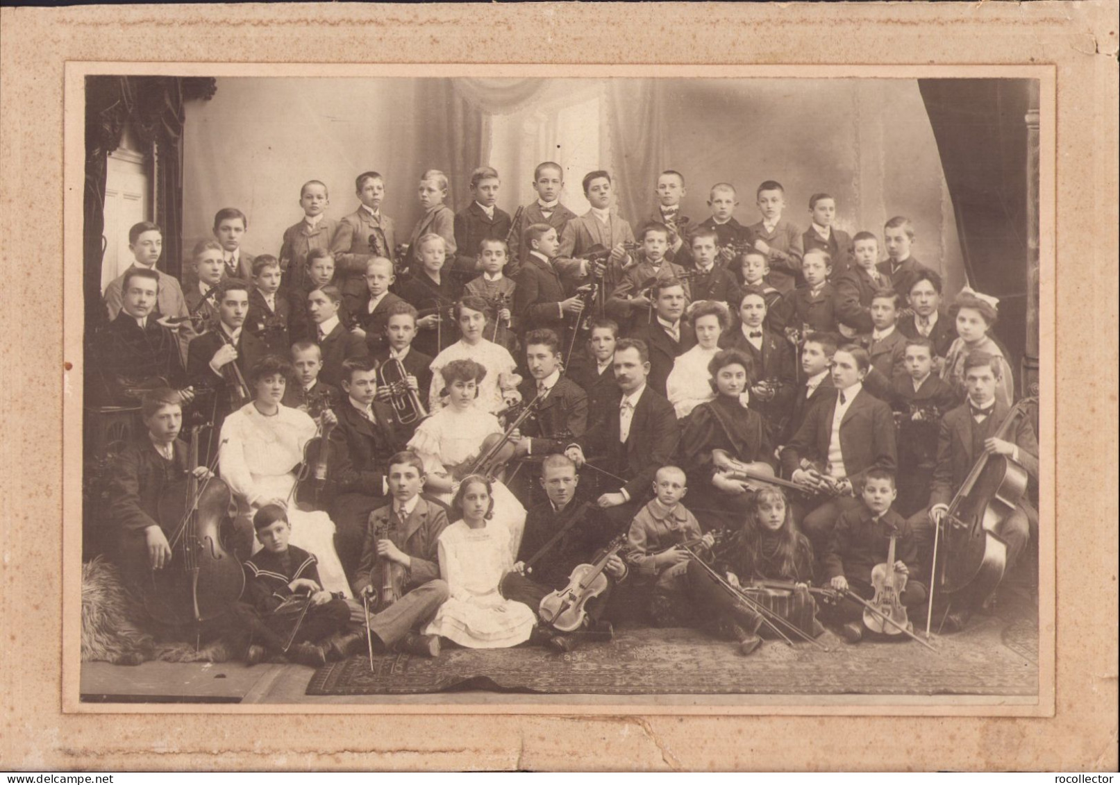 Orchestra Of School Children, Transylvania, Ca 19th Century Photo PM173 - Anonymous Persons