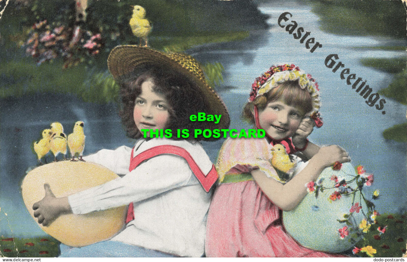 R596057 Easter Greetings. Series 1475 Copr. 1909 - Monde