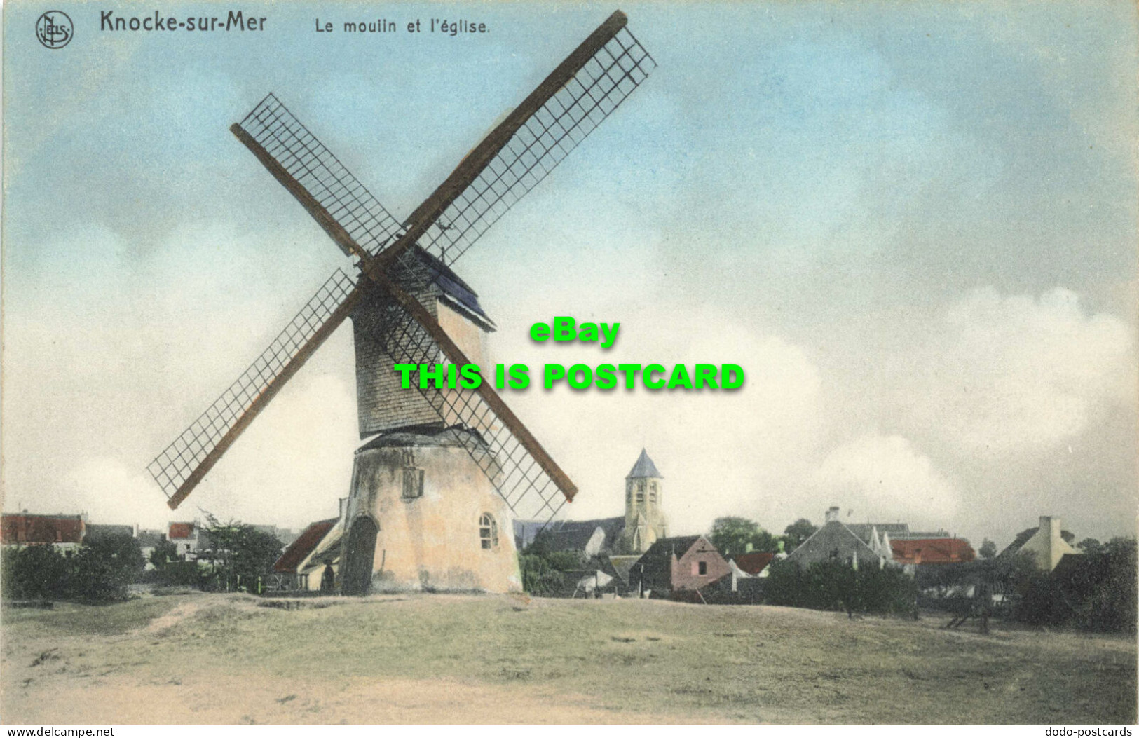 R599817 Knocke Sur Mer. Le Moulin Et L Eglise. Nels. Ad. Van Kerschaver - Monde