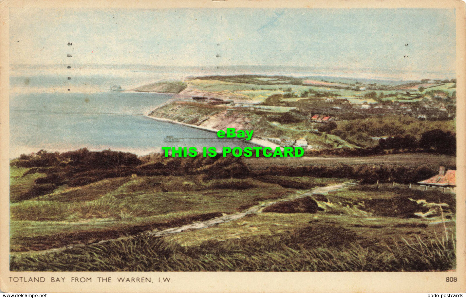 R597735 Totland Bay From Warren. I. W. 808. Dean. Bay Series. 1952 - Monde