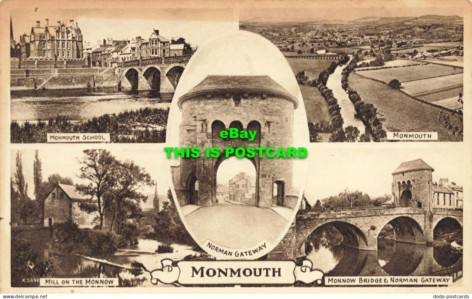 R599195 Monmouth. Norman Gateway. Monmouth School. Mill On The Monnow. Multi Vie - Monde