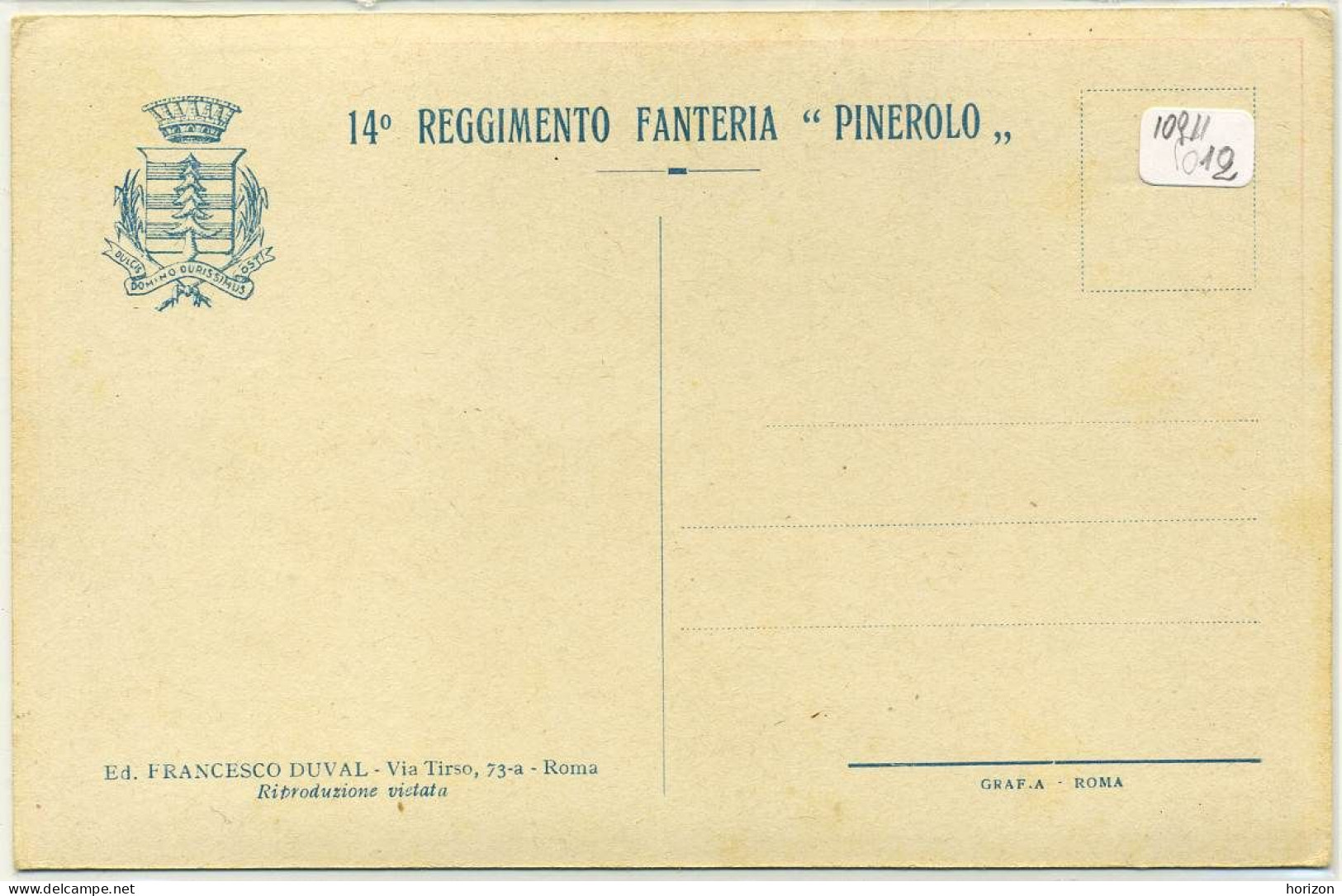 G.495.bis  14° Reggimento FANTERIA "Pinerolo" - Illustrata Vittorio Pisani - Régiments