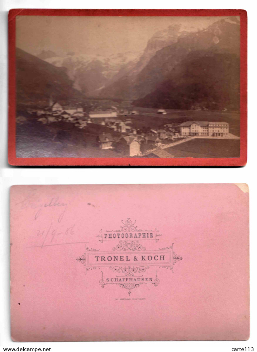 ANONYME - PHOTOGRAPHIE TIRAGE ALBUMINE - TRONEL ET KOCH - ENGELBERG - SUISSE - - 1801-1900