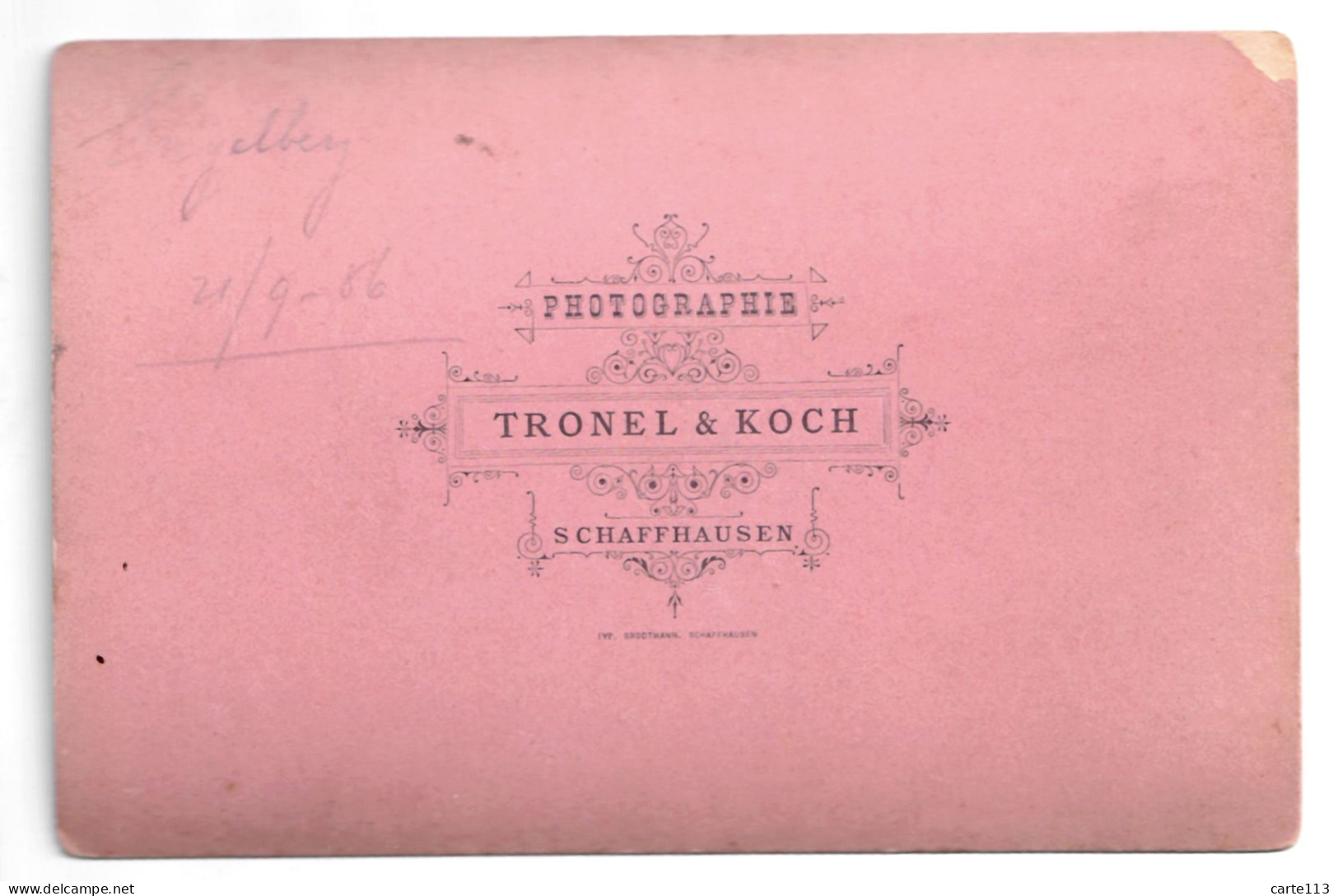 ANONYME - PHOTOGRAPHIE TIRAGE ALBUMINE - TRONEL ET KOCH - ENGELBERG - SUISSE - - 1801-1900