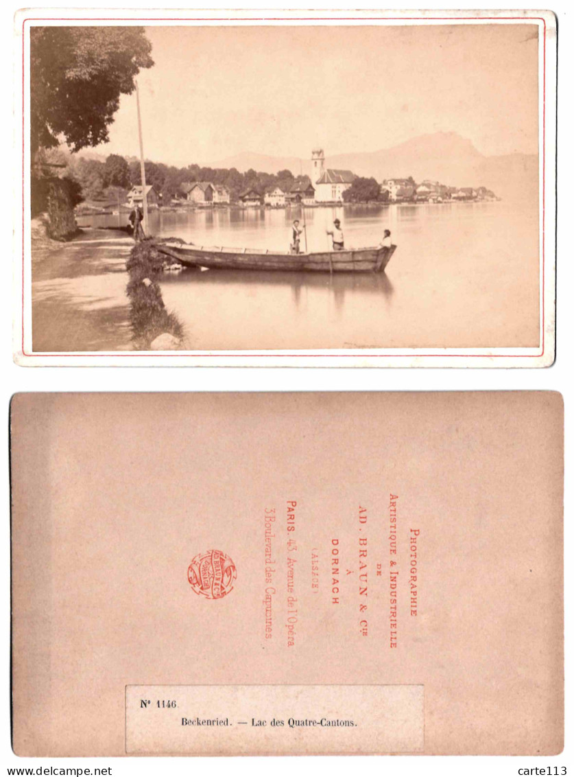 BRAUN Adolphe - PHOTOGRAPHIE TIRAGE ALBUMINE - ADOLPHE BRAUN - BECKENRIED - LAC DES Q - 1801-1900