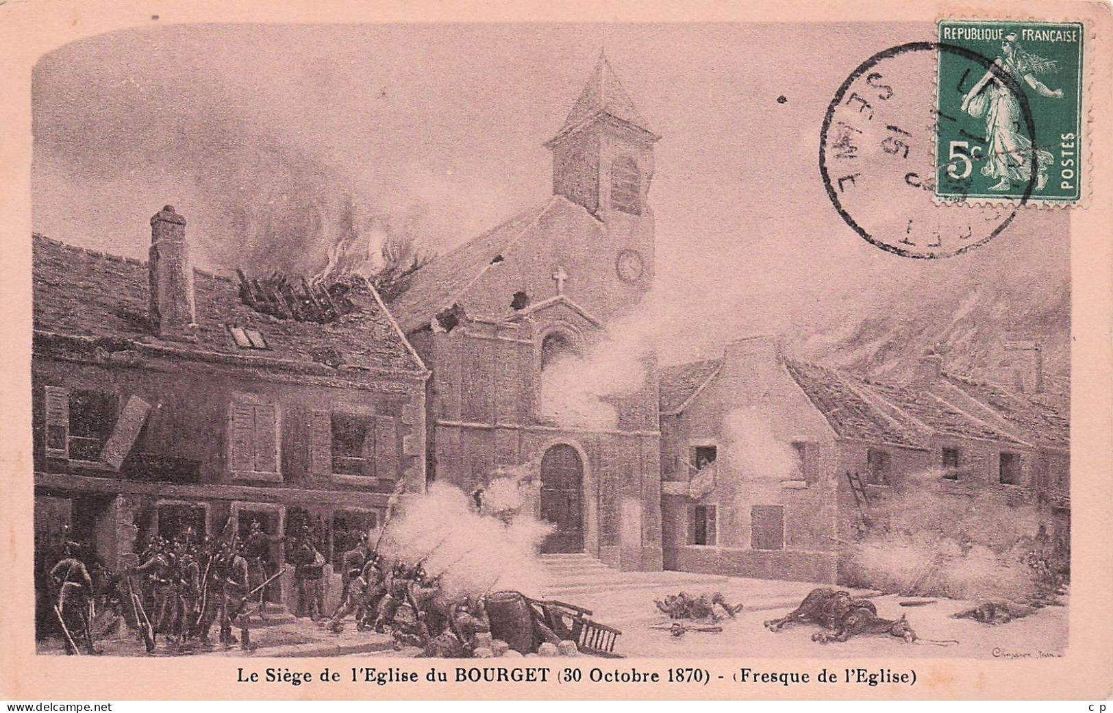 Le Bourget - Le Siege De L'Eglise -  CPA °J - Le Bourget