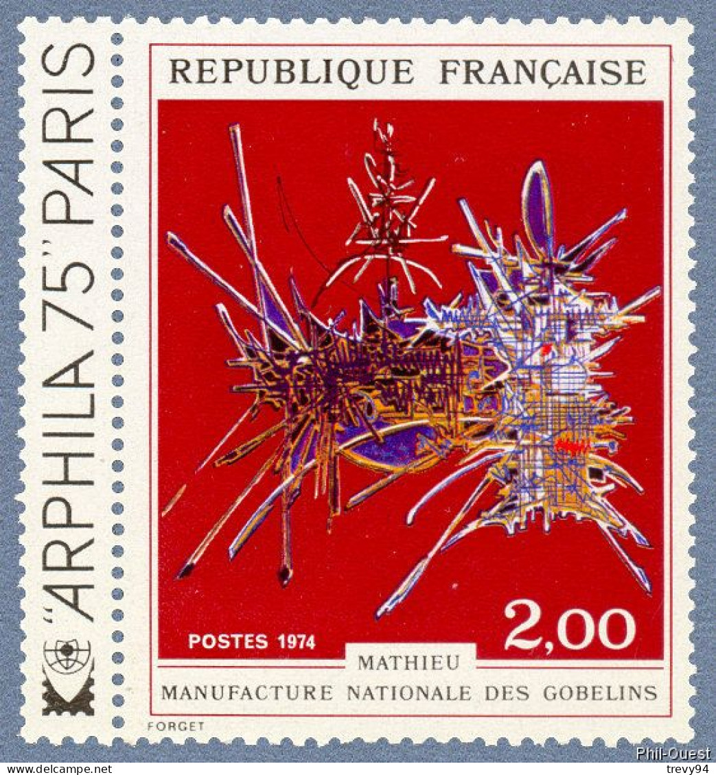 Timbre De 1974 ARPHILA 75 Mathieu, Hommage à Nicolas Fouquet Manufacture Nationale Des Gobelins - N° 1813 Neuf - Unused Stamps