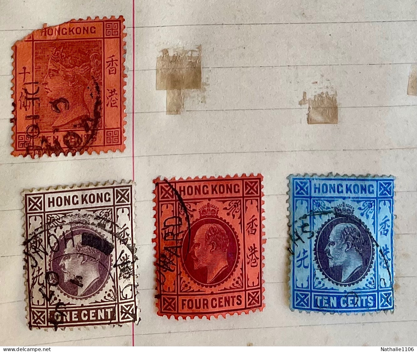 Lot 7 Timbres Hong-Kong Chine 1880/1911 Reine Victoria/ Roi Édouard VII - Usati