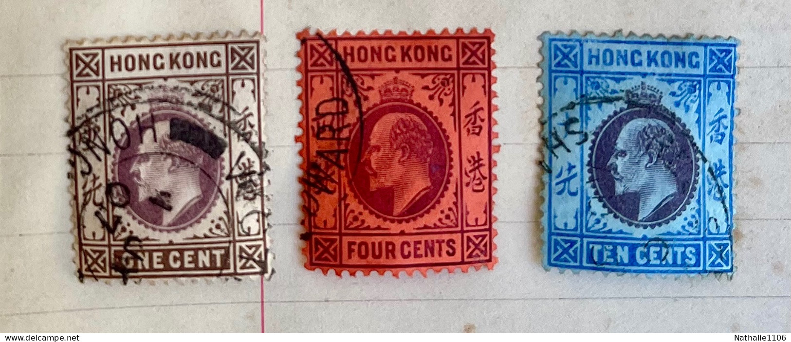 Lot 7 Timbres Hong-Kong Chine 1880/1911 Reine Victoria/ Roi Édouard VII - Usati