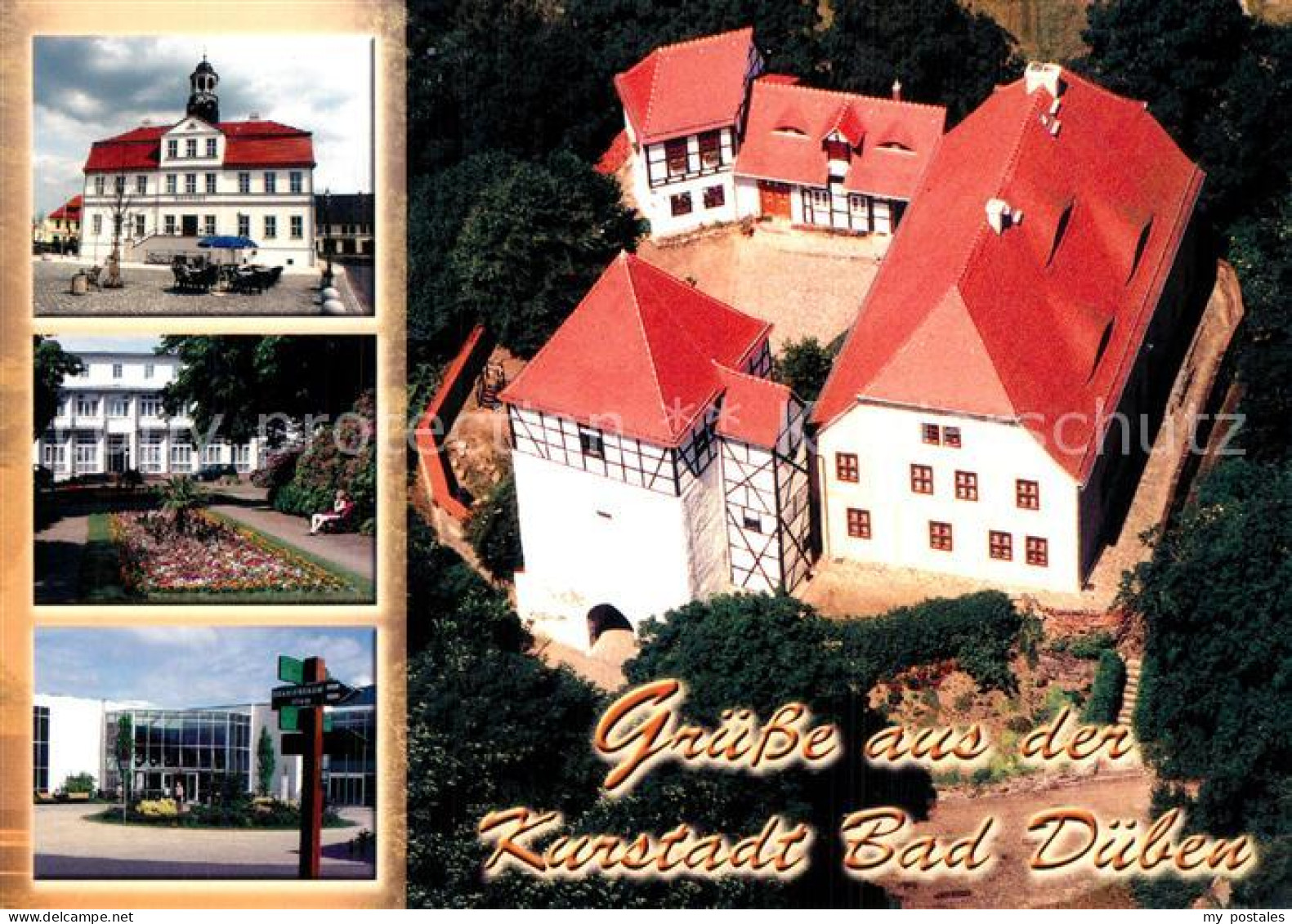 73606895 Bad Dueben Rathaus Kurpark Mit Altem Moorbad Heide Spa Burg Mit Burgwae - Bad Dueben
