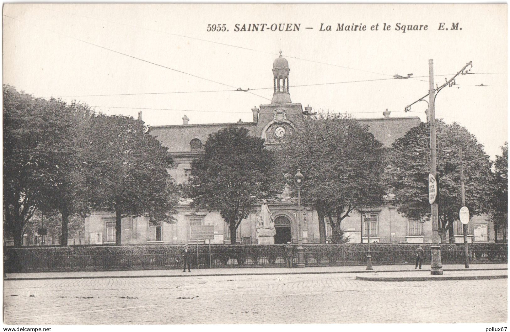 CPA DE SAINT-OUEN  (SEINE SAINT-DENIS)  LA MAIRIE ET LE SQUARE - Saint Ouen