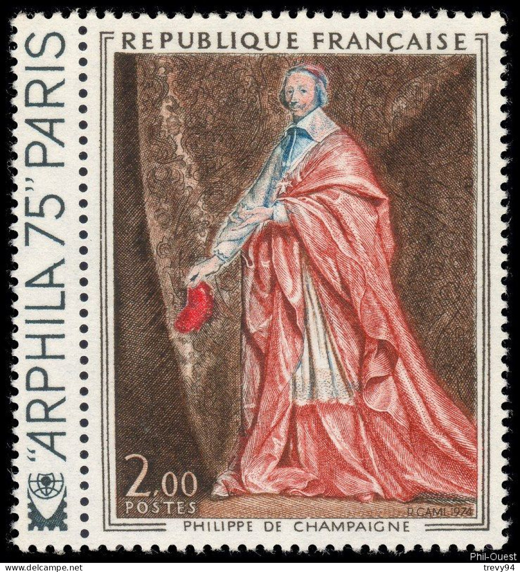 Timbre De 1974 ARPHILA 75 Cardinal De Richelieu Tableau De Philippe De Champaigne - N° 1766 Neuf - Ungebraucht