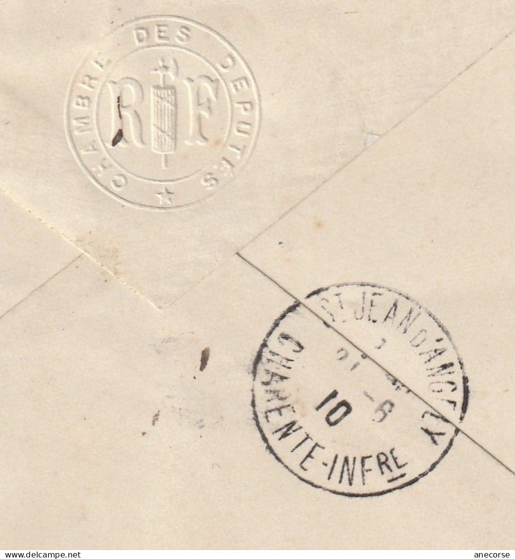 Lettre Chambre Des Députés Courrier Ministre De L'Agricuture En 1910 Au Député De La Charente Inférieur - Collections