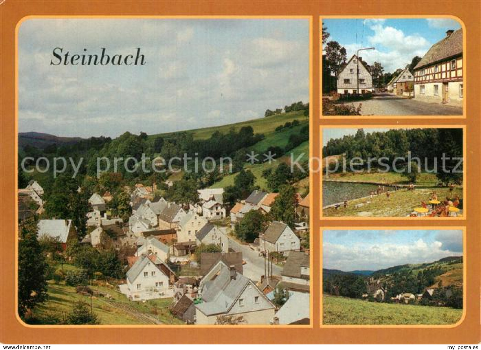 73606674 Steinbach Annaberg Teilansicht Dorfstrasse Freibad Panorama Steinbach A - Annaberg-Buchholz