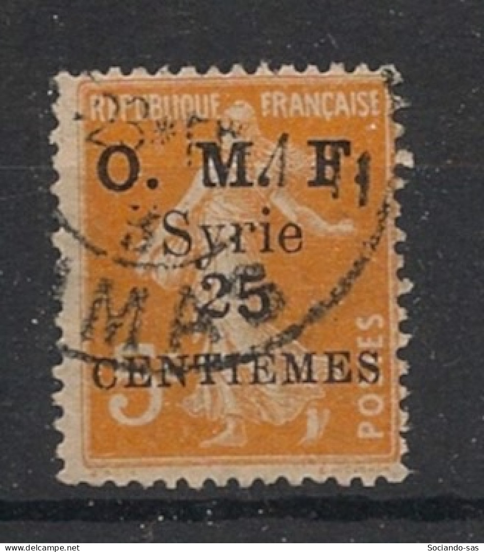SYRIE - 1922-23 - N°YT. 85 - Type Semeuse 25c Sur 5c Orange - Oblitéré / Used - Used Stamps