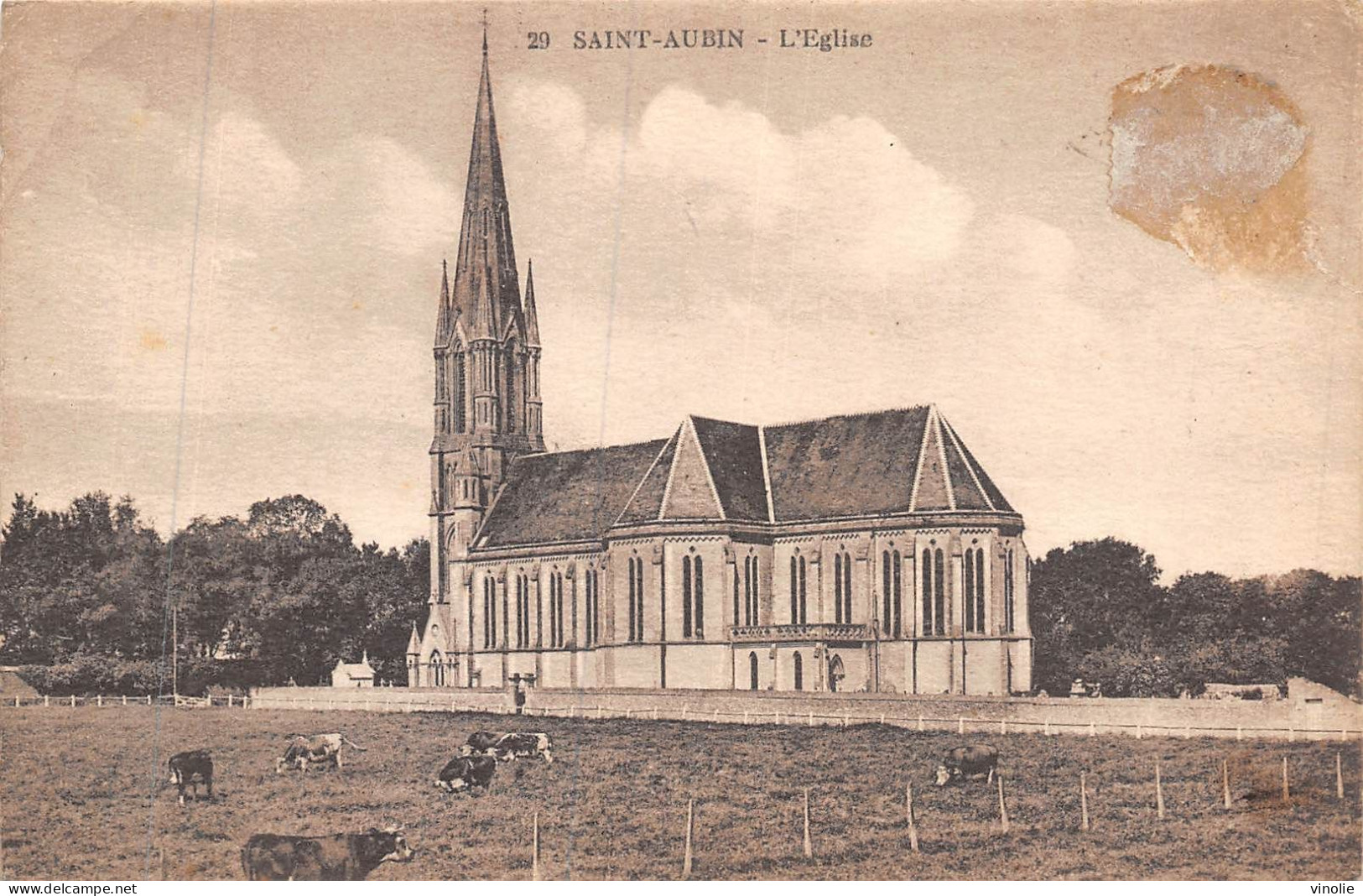 24-5978 : SAINT-AUBIN.  EGLISE. - Saint Aubin