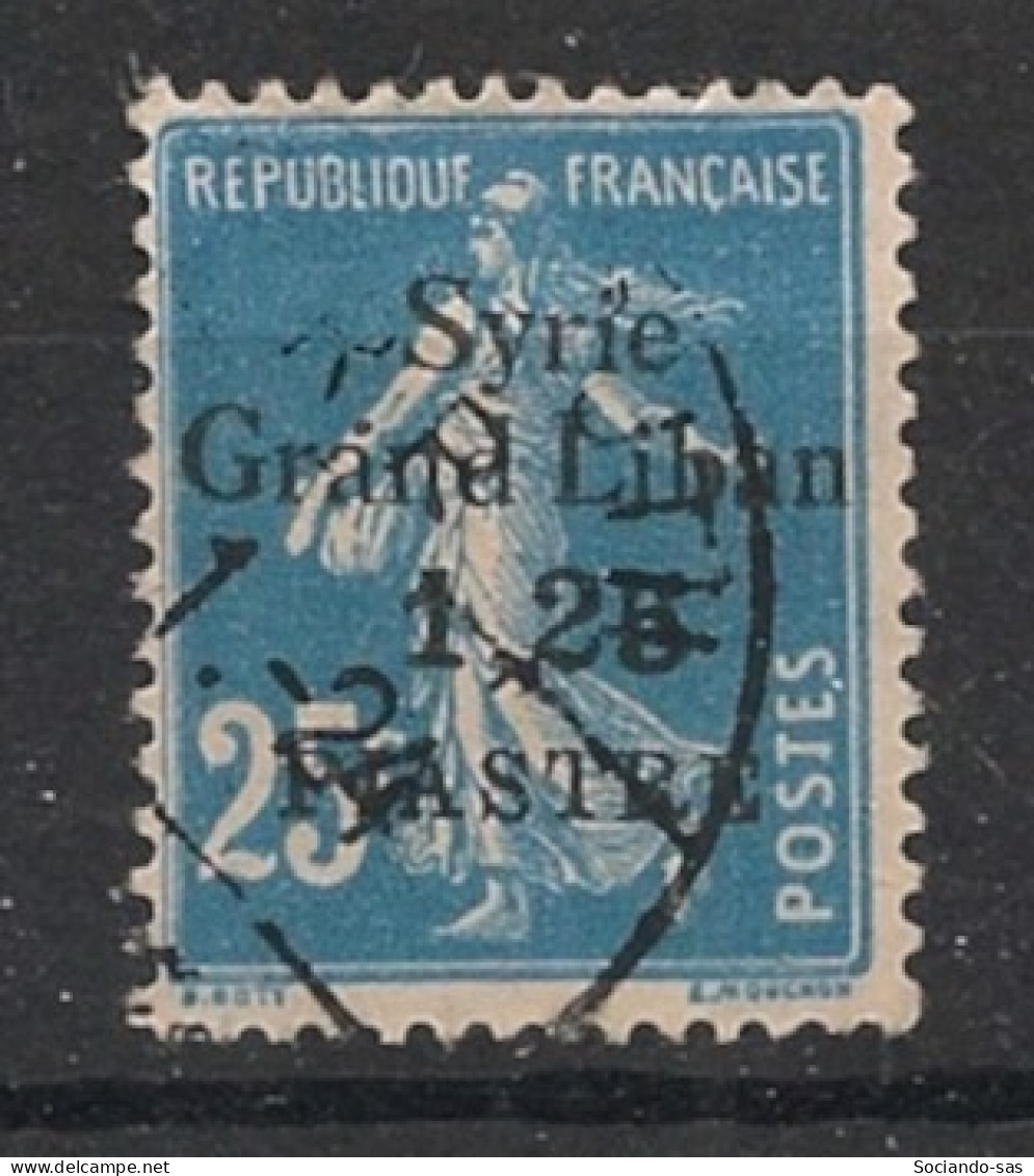 SYRIE - 1923 - N°YT. 93 - Type Semeuse 1pi25 Sur 25c Bleu - Oblitéré / Used - Oblitérés