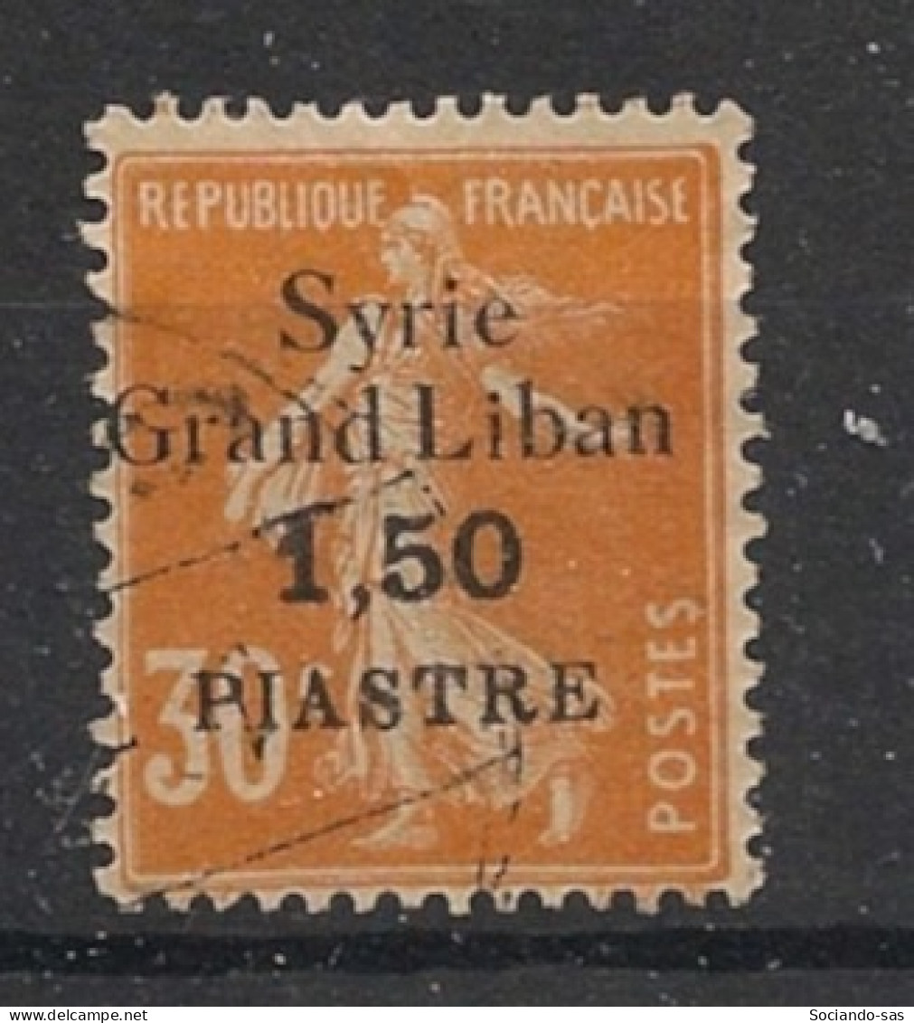 SYRIE - 1923 - N°YT. 94 - Type Semeuse 1pi50 Sur 30c Orange - Oblitéré / Used - Usados
