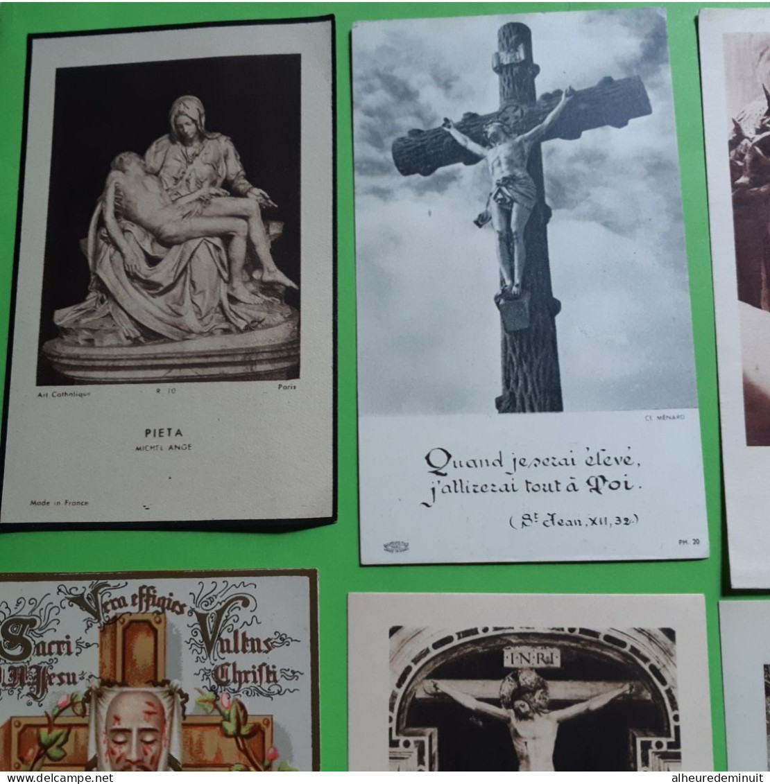 Lot 7 Images Pieuses"CHRIST MORT SUR LA CROIX"LA PASSION"PIETA"LA SAINTE FACE"Holy Card"heilige Bild"image Mortuaire PI - Images Religieuses