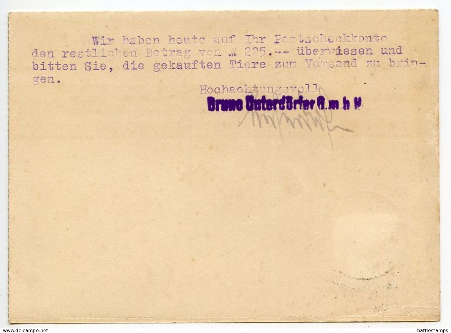 Germany 1931 Postcard; Rodewisch - Bruno Unterdörfer G.m.b.H. To Schiplage; 8pf. President Ebert W/ Overprint - Cartas & Documentos