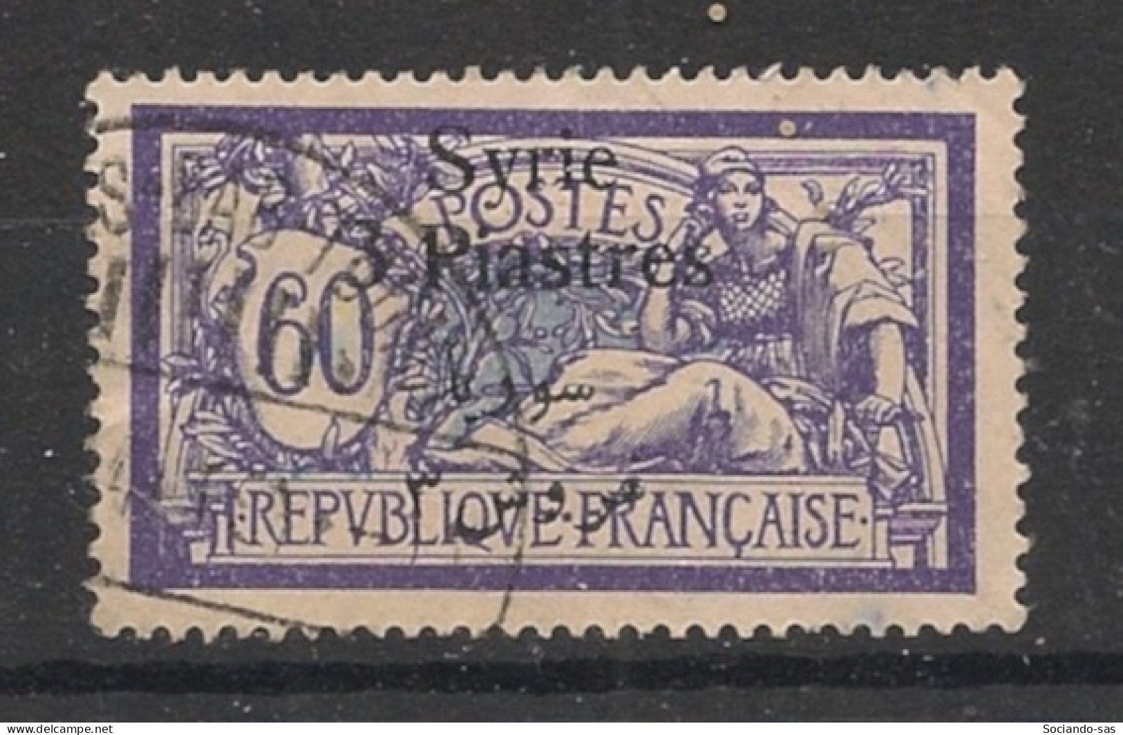SYRIE - 1924-25 - N°YT. 138 - Type Merson 3pi Sur 60c Violet - Oblitéré / Used - Used Stamps