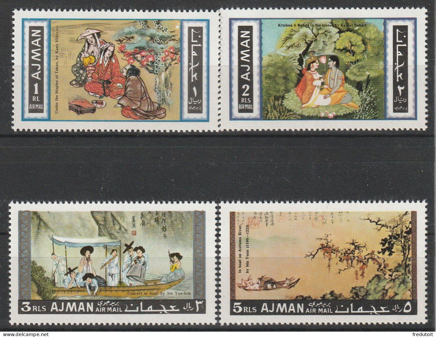 AJMAN - N°176/9 ** (1967) Tableaux - Ajman