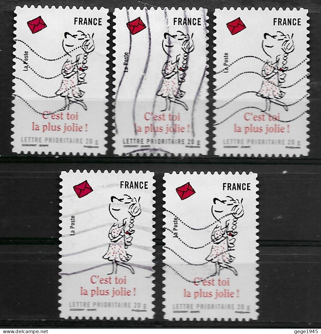 France 2009 Oblitéré Autoadhésif  N° 367  -  5 Exemplaires    "  Sourires Avec Le Petit Nicolas  " - Used Stamps