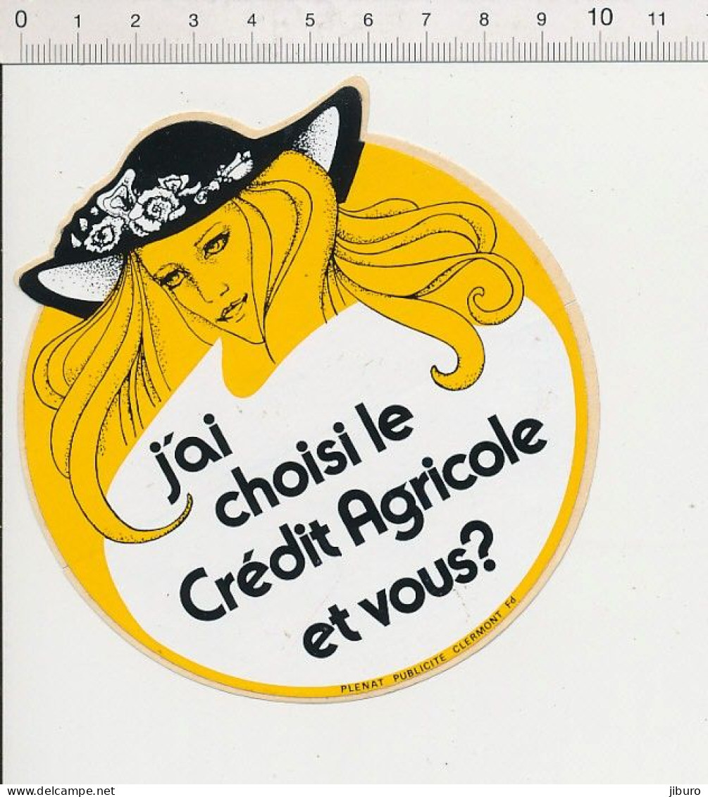 Autocollant Sticker Publicité Banque J'ai Choisi Le Crédit Agricole Humour (Plenat Clermont-Ferrand) ADH21/23 - Adesivi