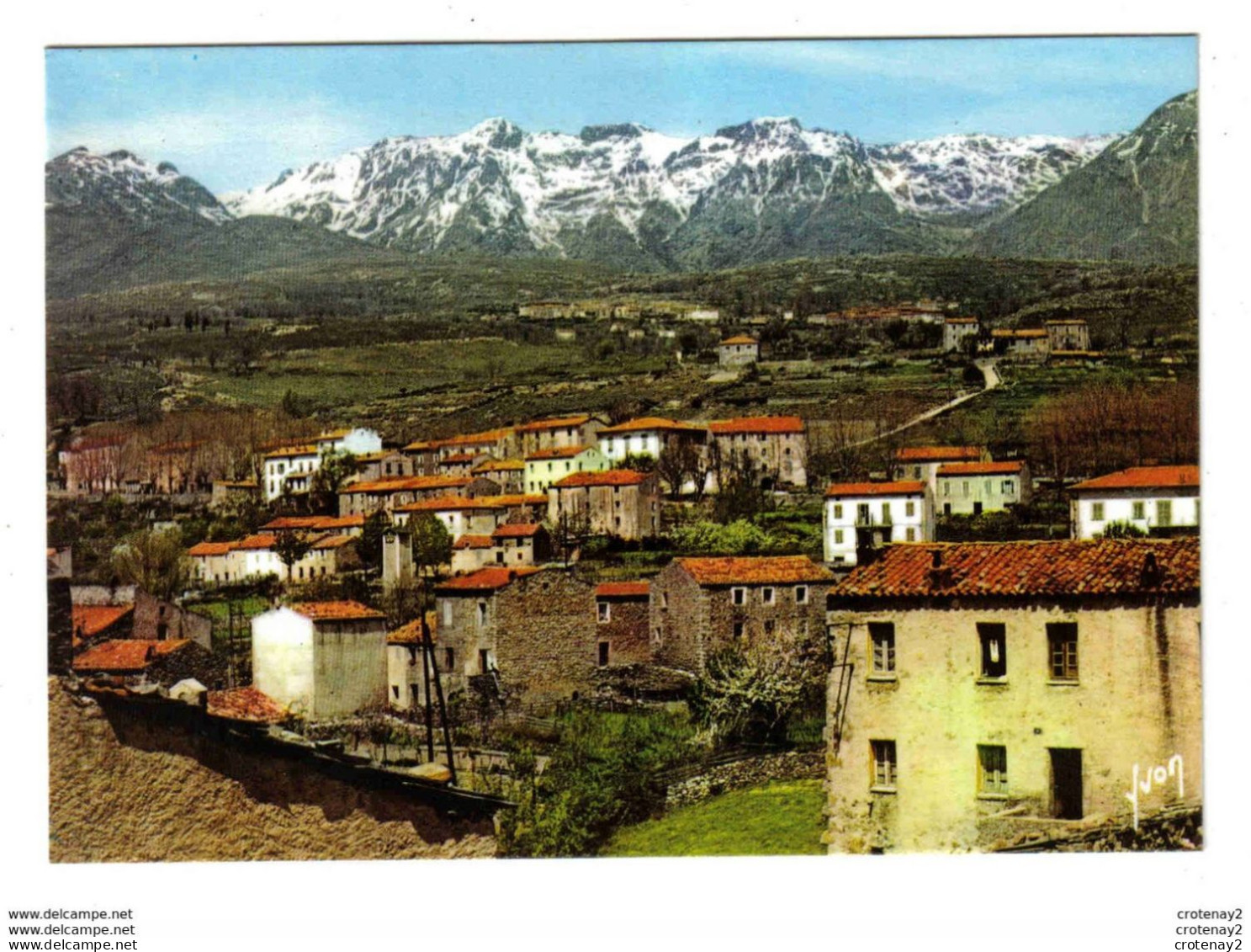 Haute Corse CALACUCCIA Le Village Et Le Monte Cinto VOIR DOS - Autres & Non Classés