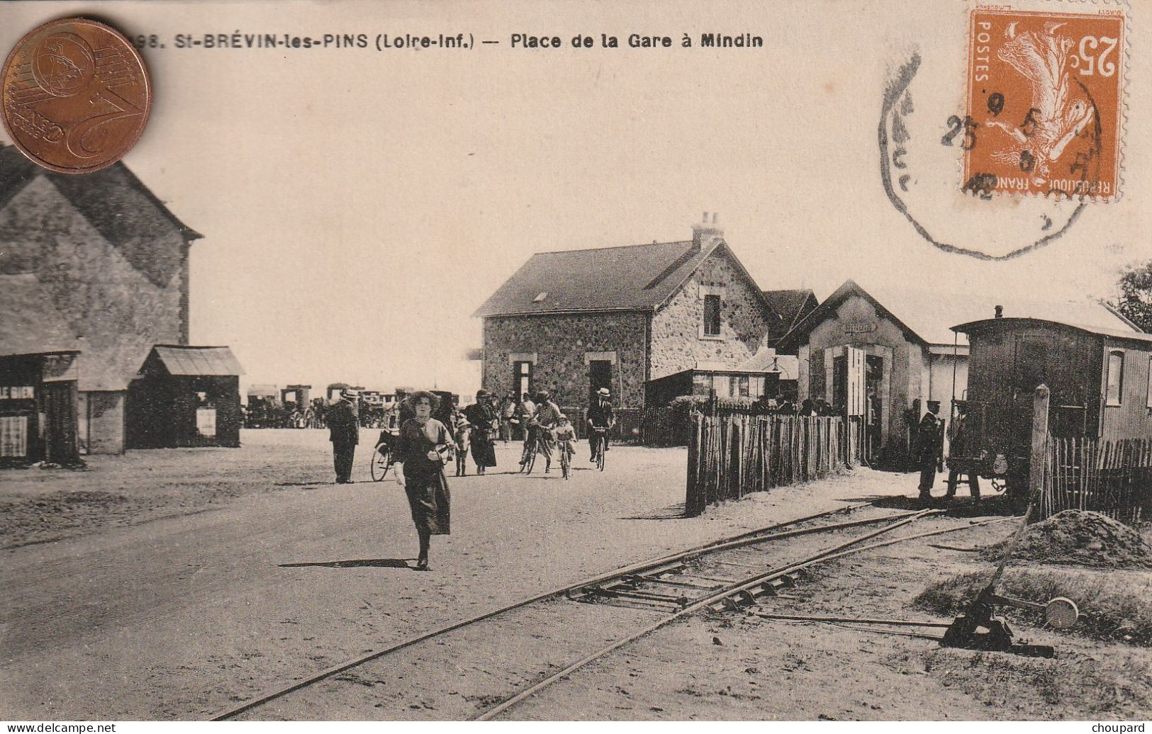 44 - Carte Postale Ancienne De  SAINT BREVIN LES PINS       Place De La Gare De Mindin - Saint-Brevin-les-Pins