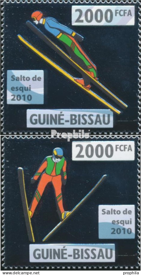 Guinea-Bissau 4698-4699 (kompl. Ausgabe) Postfrisch 2010 Skispringen - Guinée-Bissau