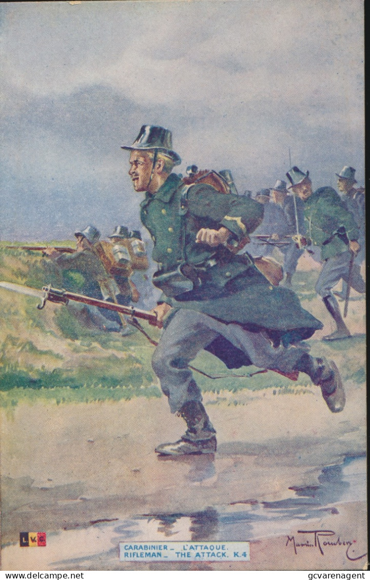 CARABINIER. L'ATTAQUE.       2 SCANS - Guerre 1914-18