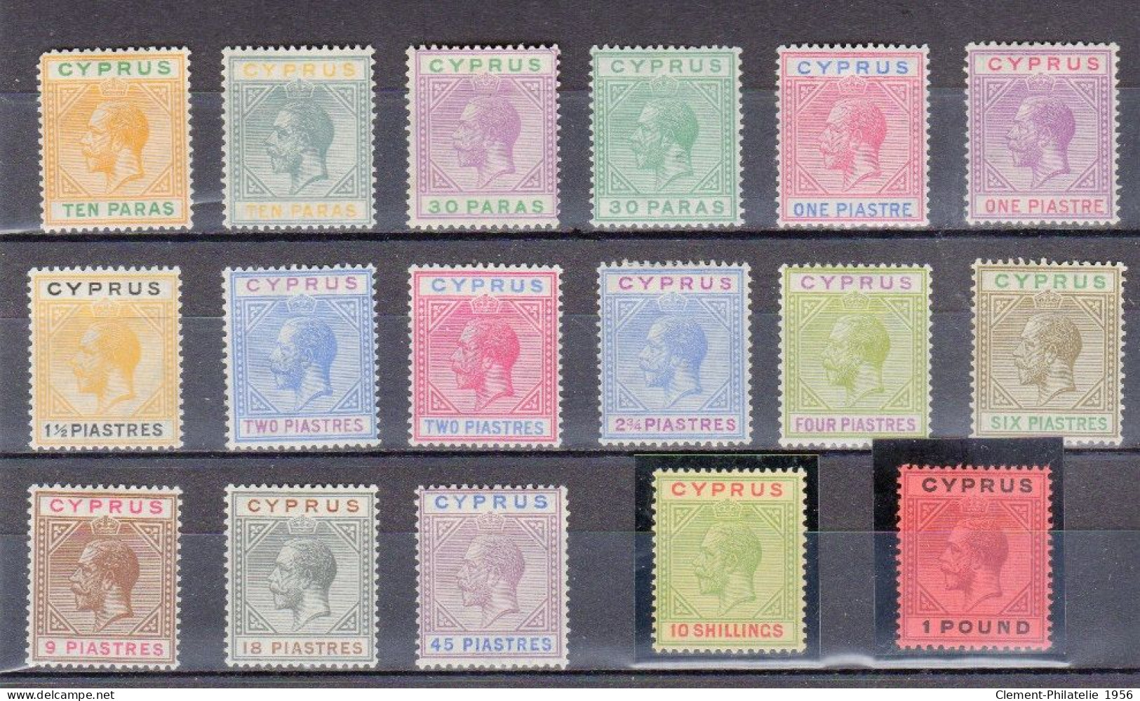 Chipre-Cyprus 1921-23 - George V -Yvert 67/83 MH* Presque MNH**- Luxe - SG 85/101 - MH*Almost MNH** De Luxe Original Gum - Other & Unclassified