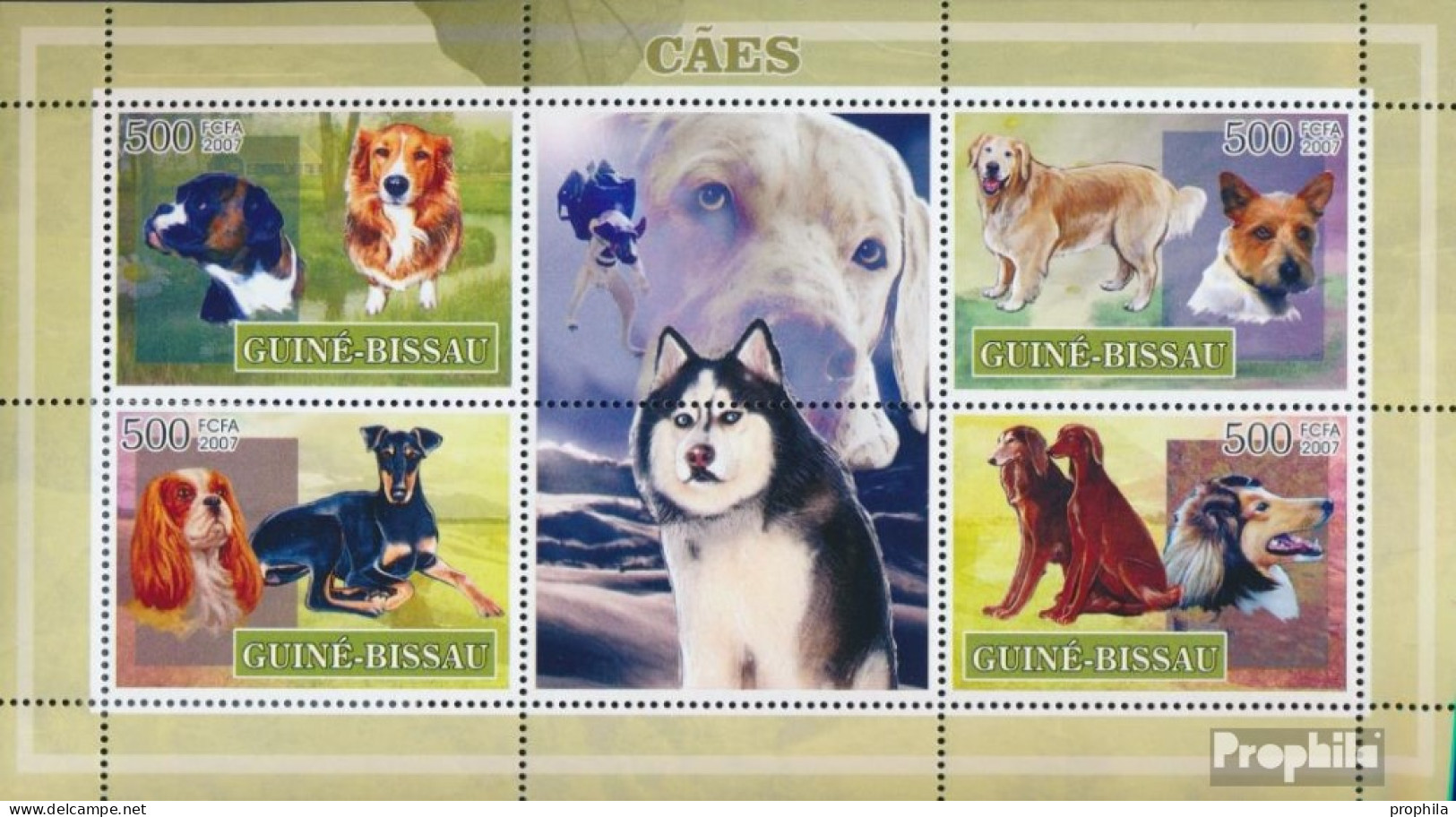 Guinea-Bissau 3590-3593 Kleinbogen (kompl. Ausgabe) Postfrisch 2007 Hunde - Guinée-Bissau