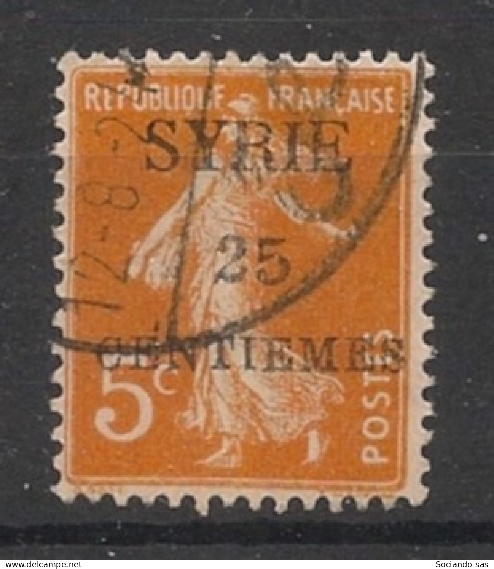 SYRIE - 1924 - N°YT. 106 - Type Semeuse 25c Sur 5c Orange - Oblitéré / Used - Oblitérés