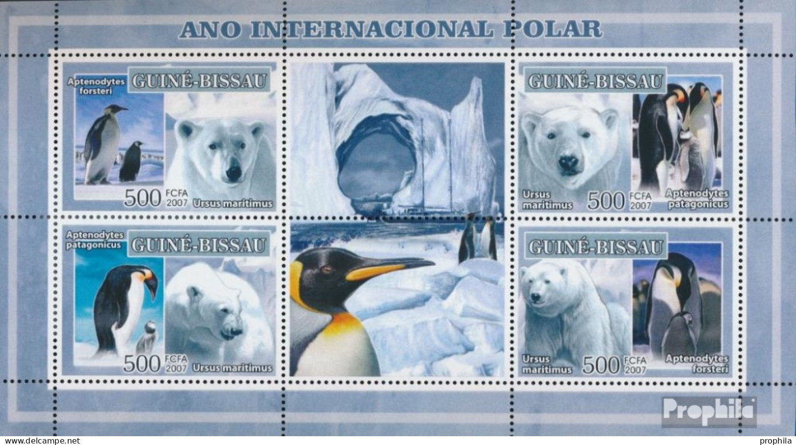 Guinea-Bissau 3562-3565 Kleinbogen (kompl. Ausgabe) Postfrisch 2007 Polarjahr, Pinguine, Eisbären - Guinea-Bissau