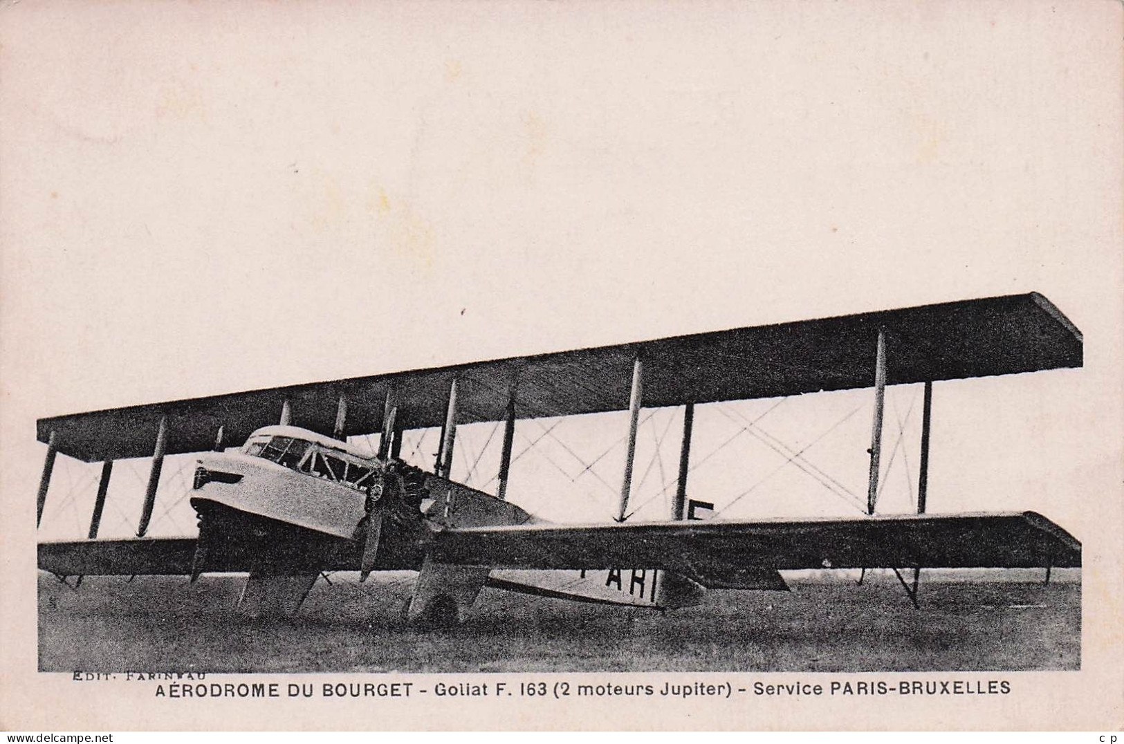 Le Bourget - Aerodrome Bourget - Avion Goliat F.163 - 2 Moteurs Jupiter - Service Paris / Bruxelles -  CPA °J - Le Bourget