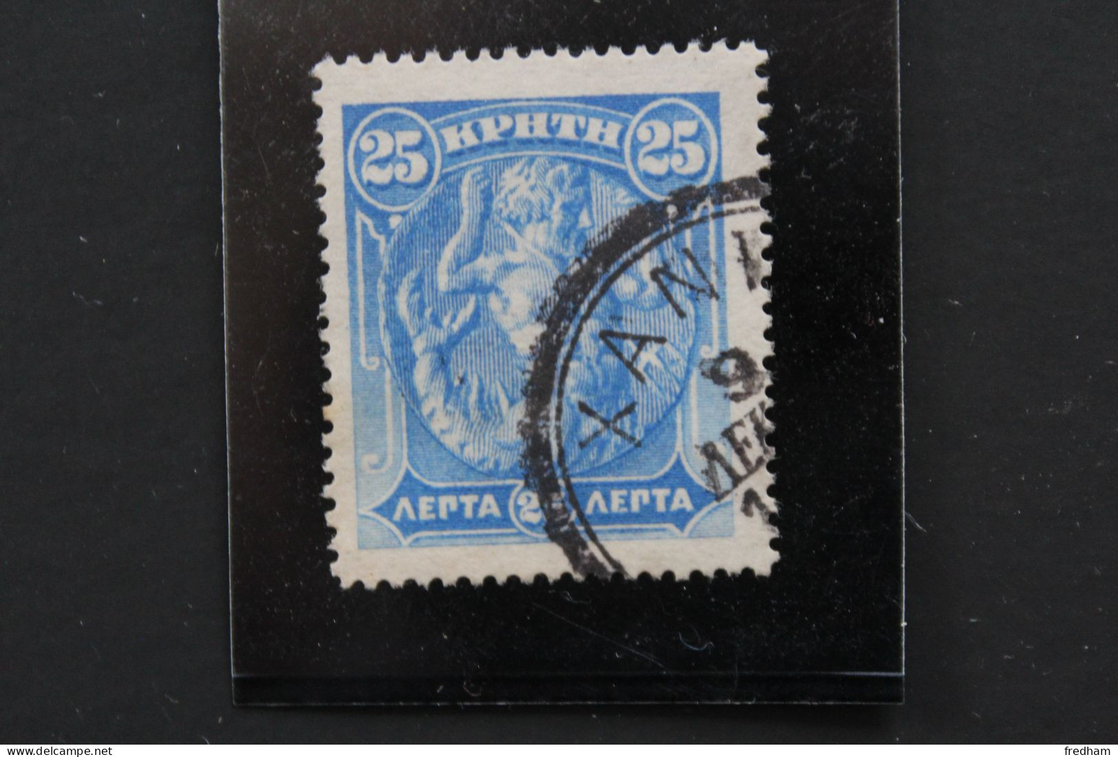 1905 Y&T NO CT 28 25 LEPTON GREC OUTREMER  OBLITERE .. - Creta